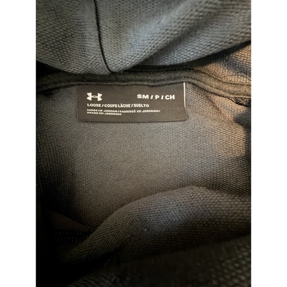 Under Armour Women's Featherweight Fleece Funnel Neck Sweatshirt Charcoal Gray S - Picture 7 of 7